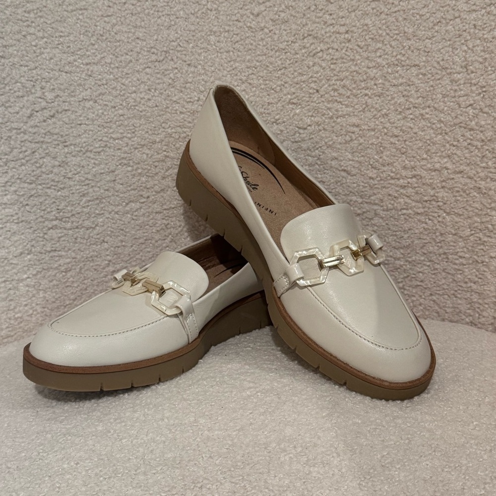 Cream Platform Loafers
